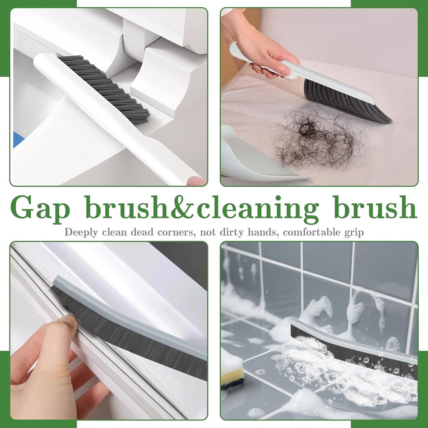 15Pcs Crevice Cleaning Brush, Hard Bristle Scrub Brushes Tools