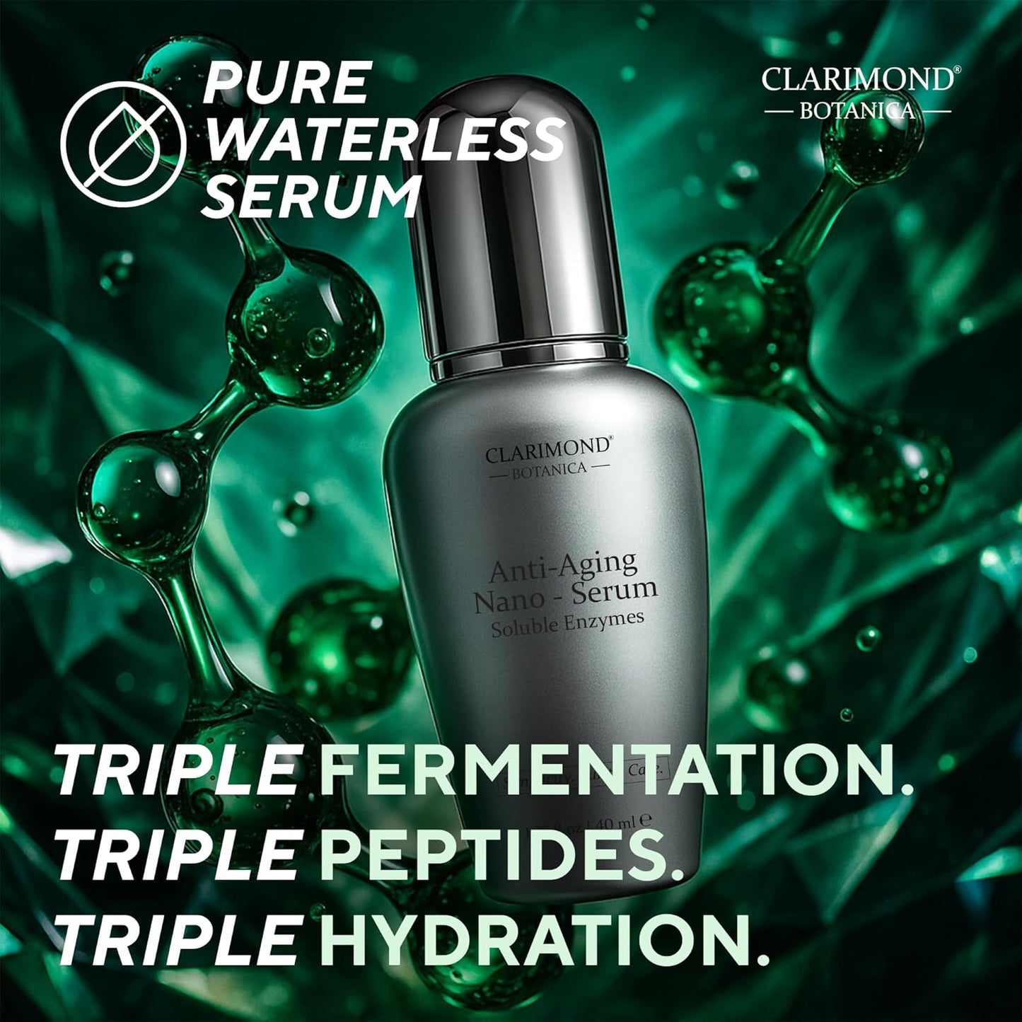 Anti Aging Collagen Peptides Serum for Face W Pro-Xylane for Hydration, Wrinkle Reduction, Firming, & Plumping - Fast Absorbing Skin Care Treatment W/Nano Fermentation for Women & Men