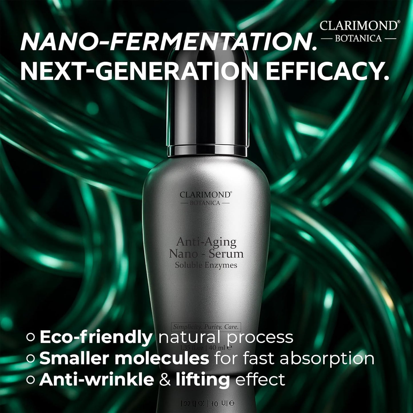 Anti Aging Collagen Peptides Serum for Face W Pro-Xylane for Hydration, Wrinkle Reduction, Firming, & Plumping - Fast Absorbing Skin Care Treatment W/Nano Fermentation for Women & Men