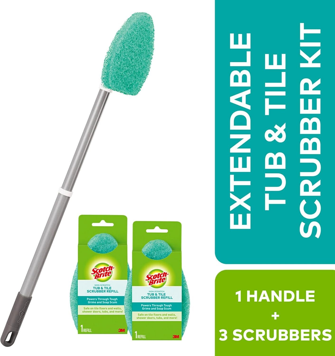 Scotch-Brite Extendable Tub & Tile Scrubber Kit