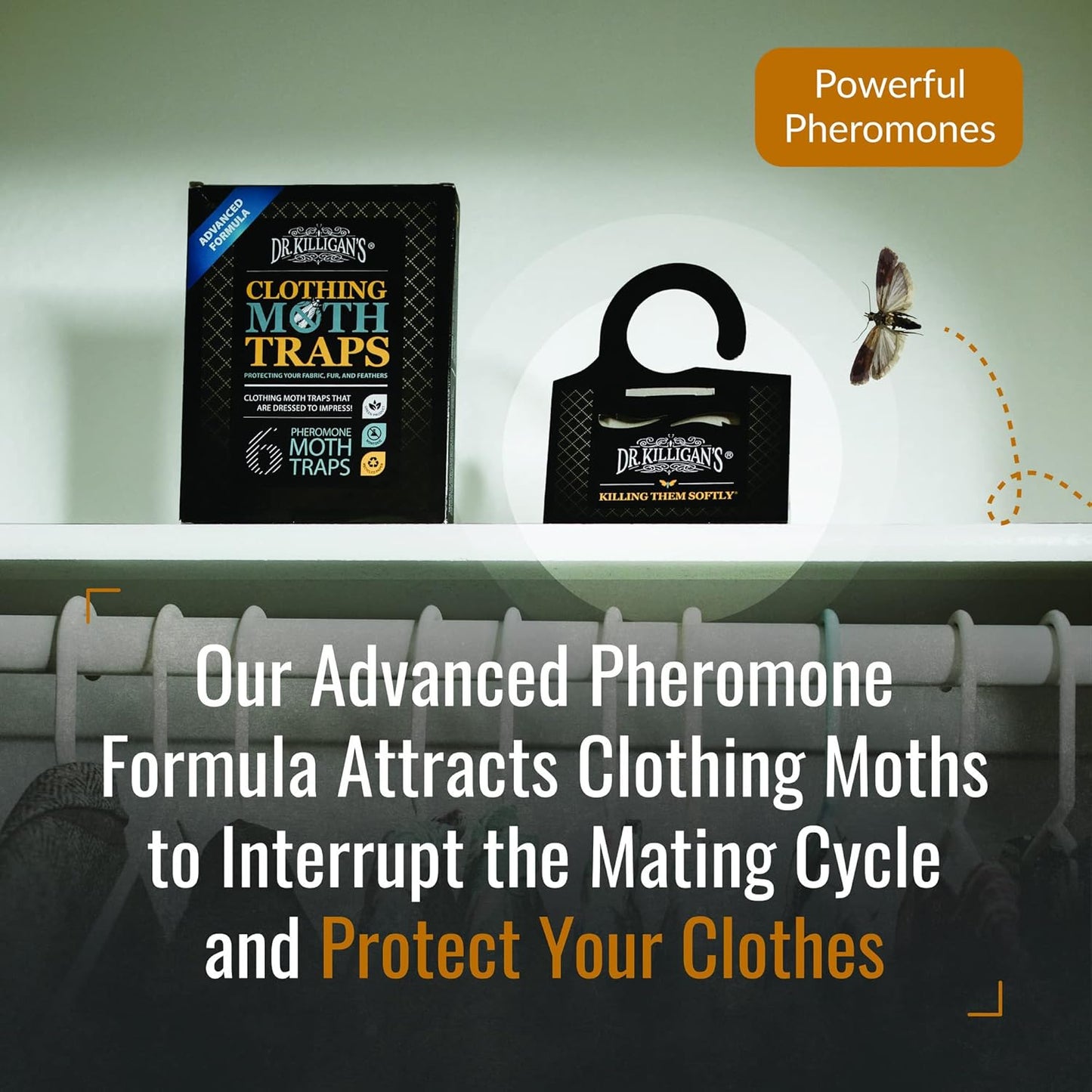 Dr. Killigan'S Premium Double Potent Clothing Moth Traps with Pheromones Prime