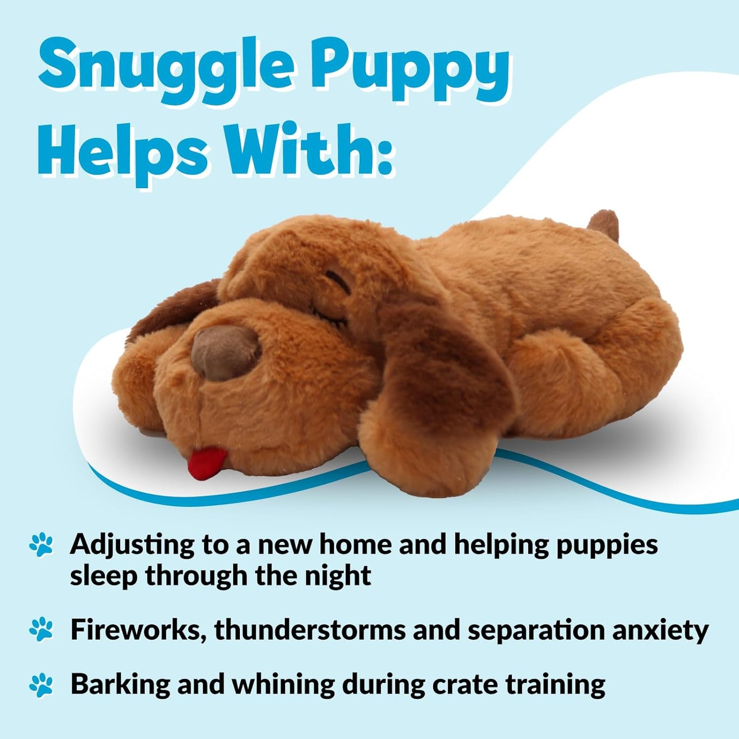 Original Snuggle Puppy Heartbeat Puppy Toy - Heartbeat Puppy for Dogs ning Essential