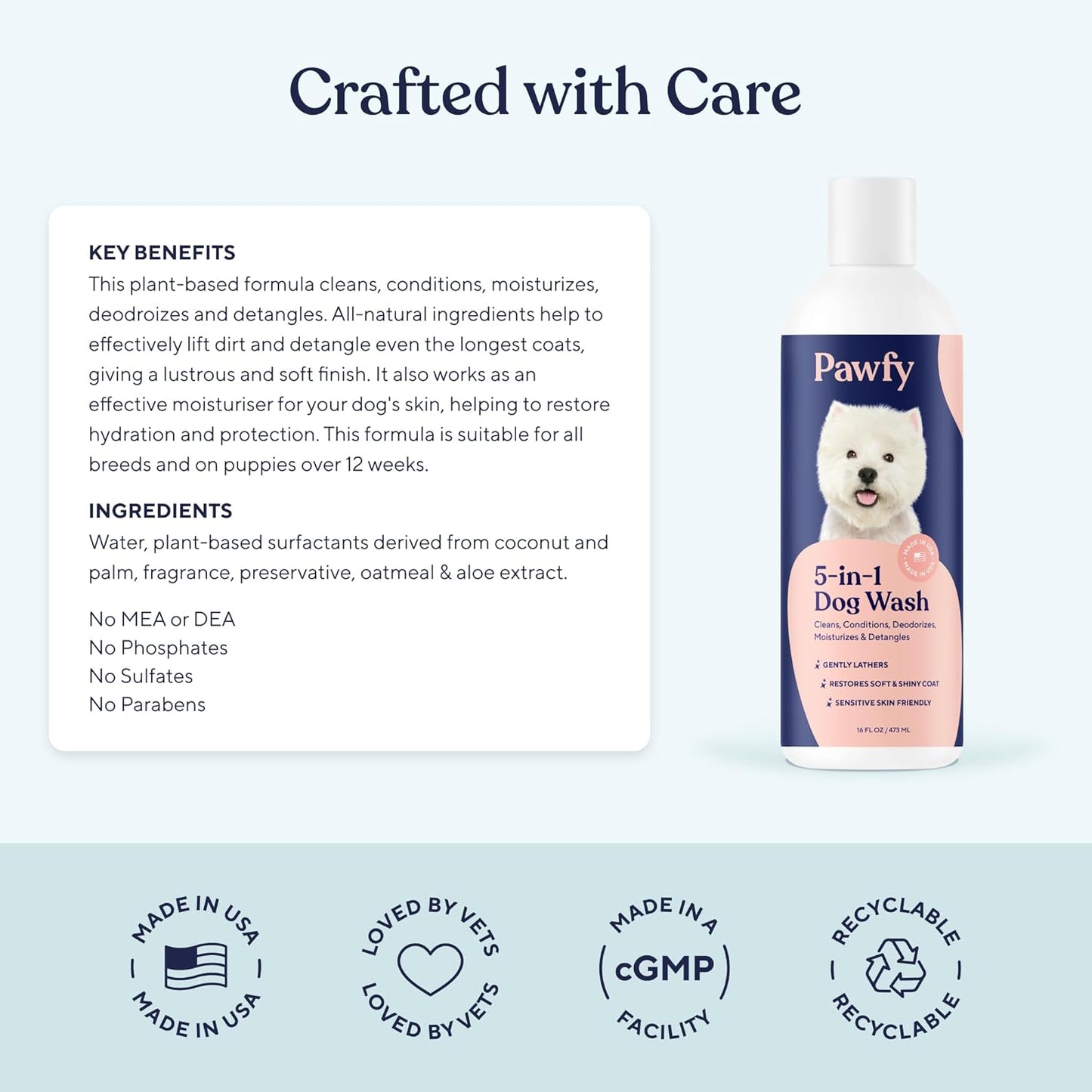 Pawfy Dog Shampoo and Conditioner for Itchy Skin Relief