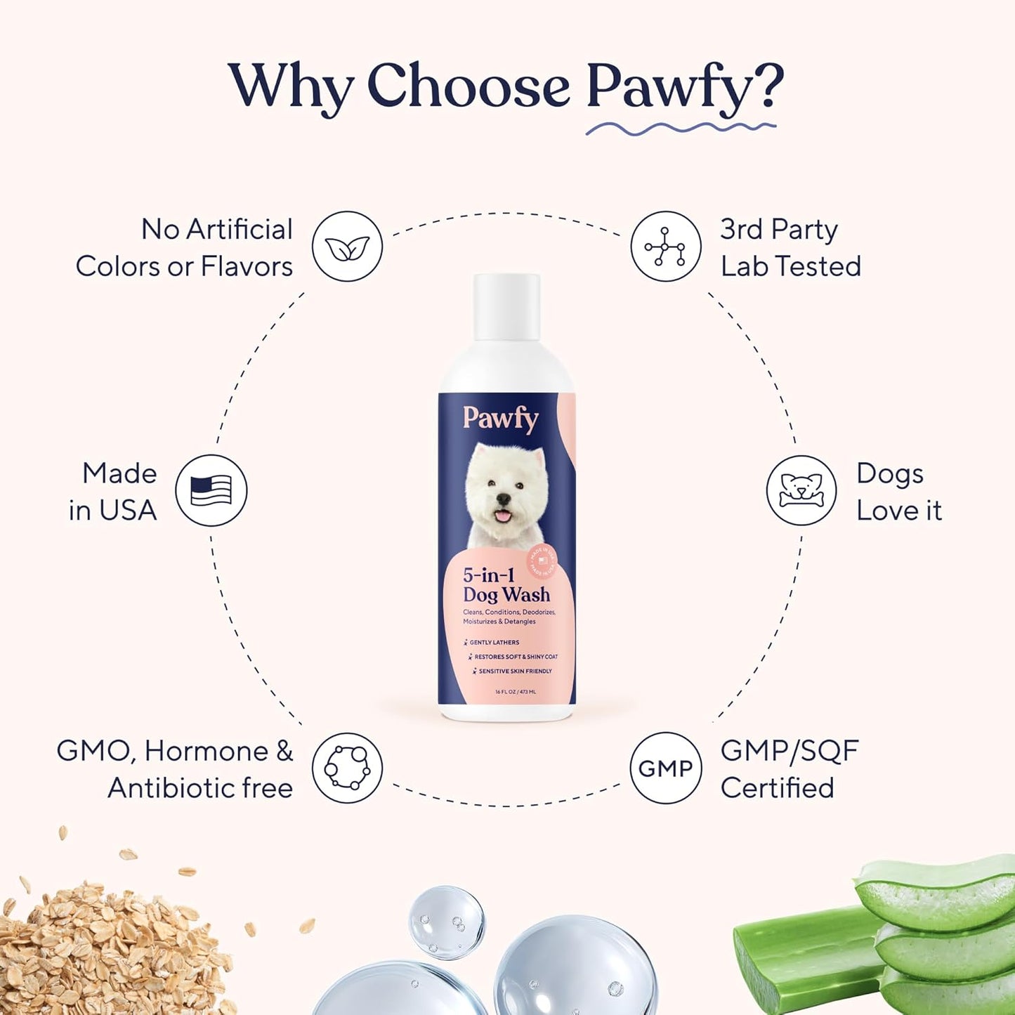 Pawfy Dog Shampoo and Conditioner for Itchy Skin Relief