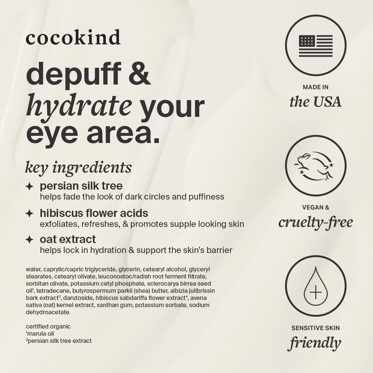 Revitalizing Eye Cream by Cocokind, Depuff & Reduce Fine Lines and Wrinkles