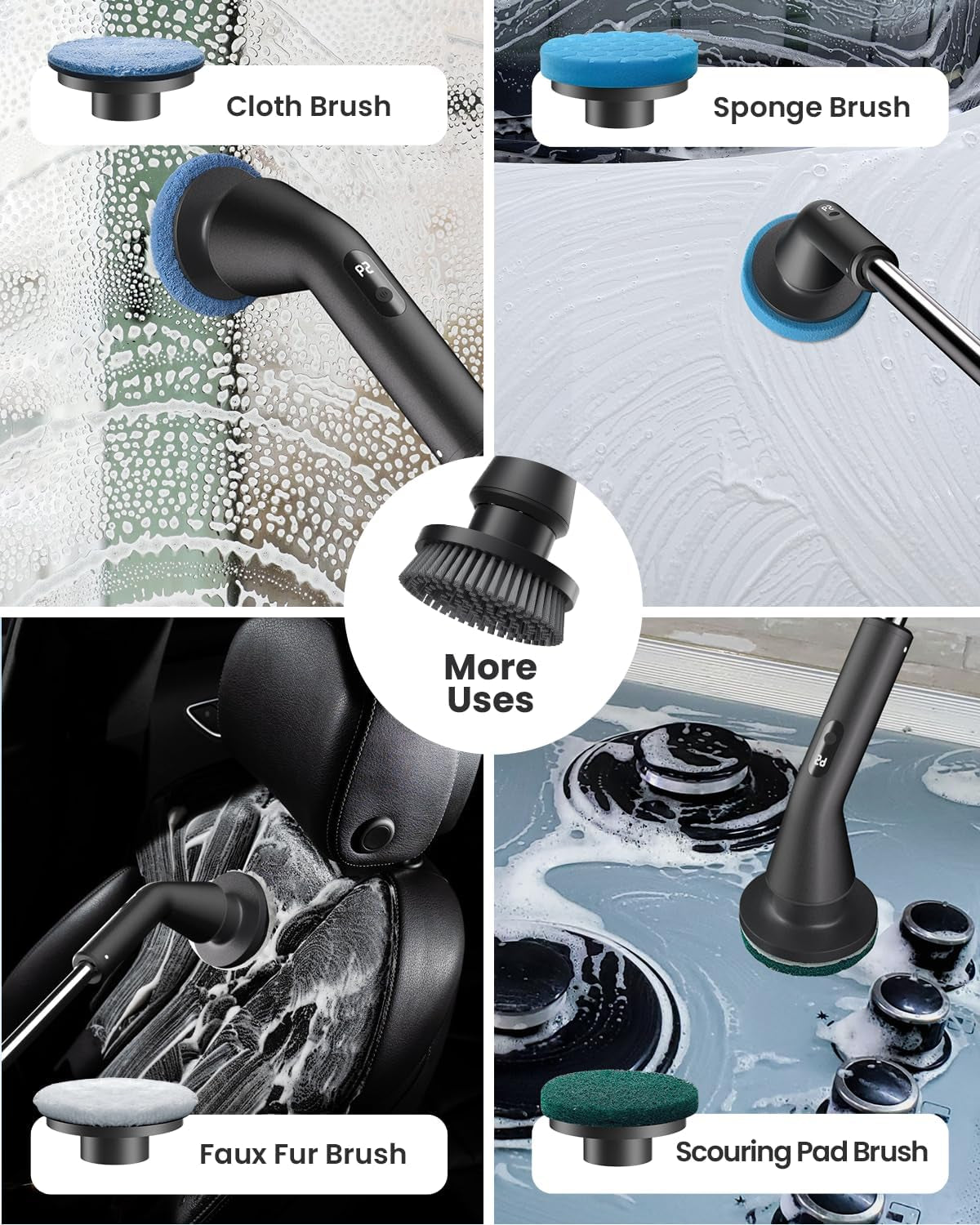 Electric Spin Scrubber, 2025 New Cordless Cleaning Brush for Home