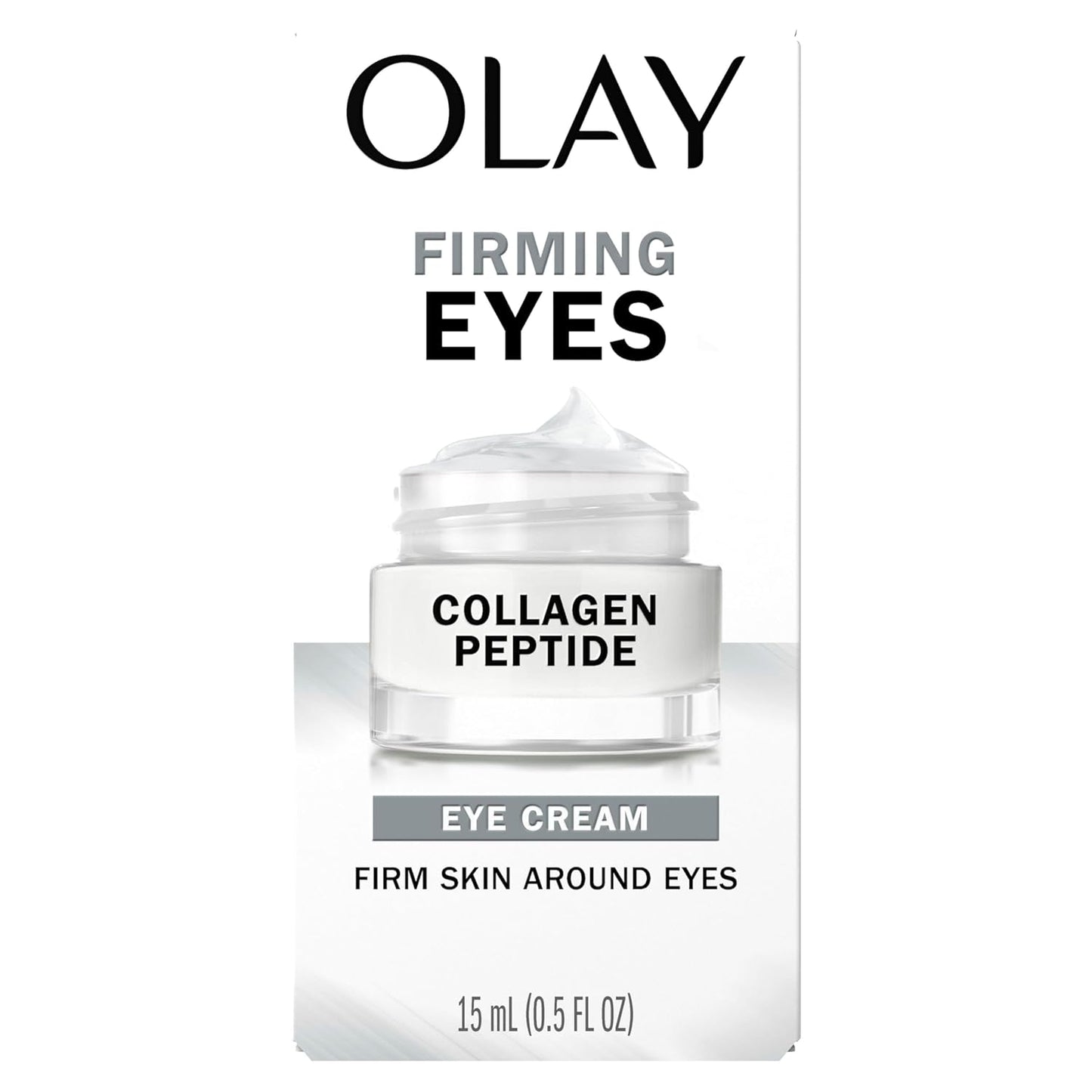 Olay Firming Eye Cream, Fragrance-Free, Collagen Peptide - Firm Skin around the Eyes, 0.5 Fl Oz