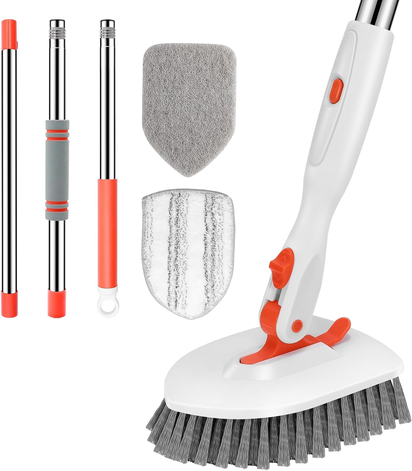 Setsail Floor Scrub Brush, 3-In-1 Tile Tub Floor Scrubber 