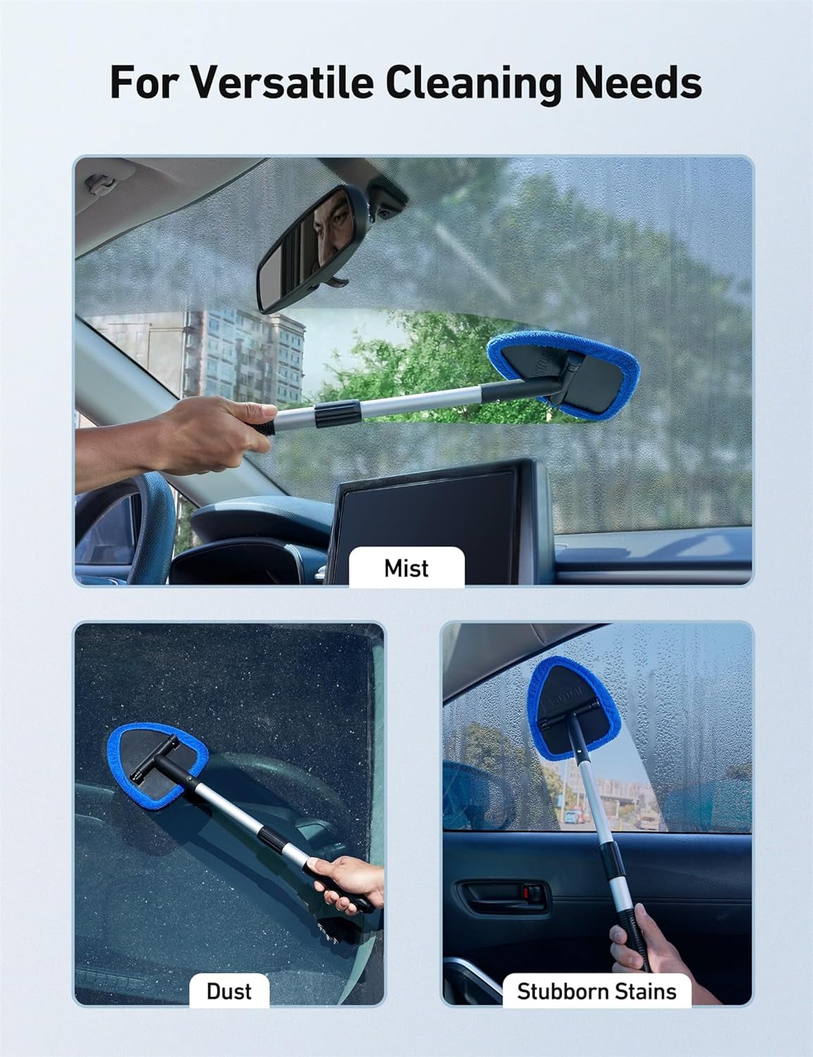 Astroai Windshield Cleaner Tool, Car Interior Detailing Cleaning Kit 
