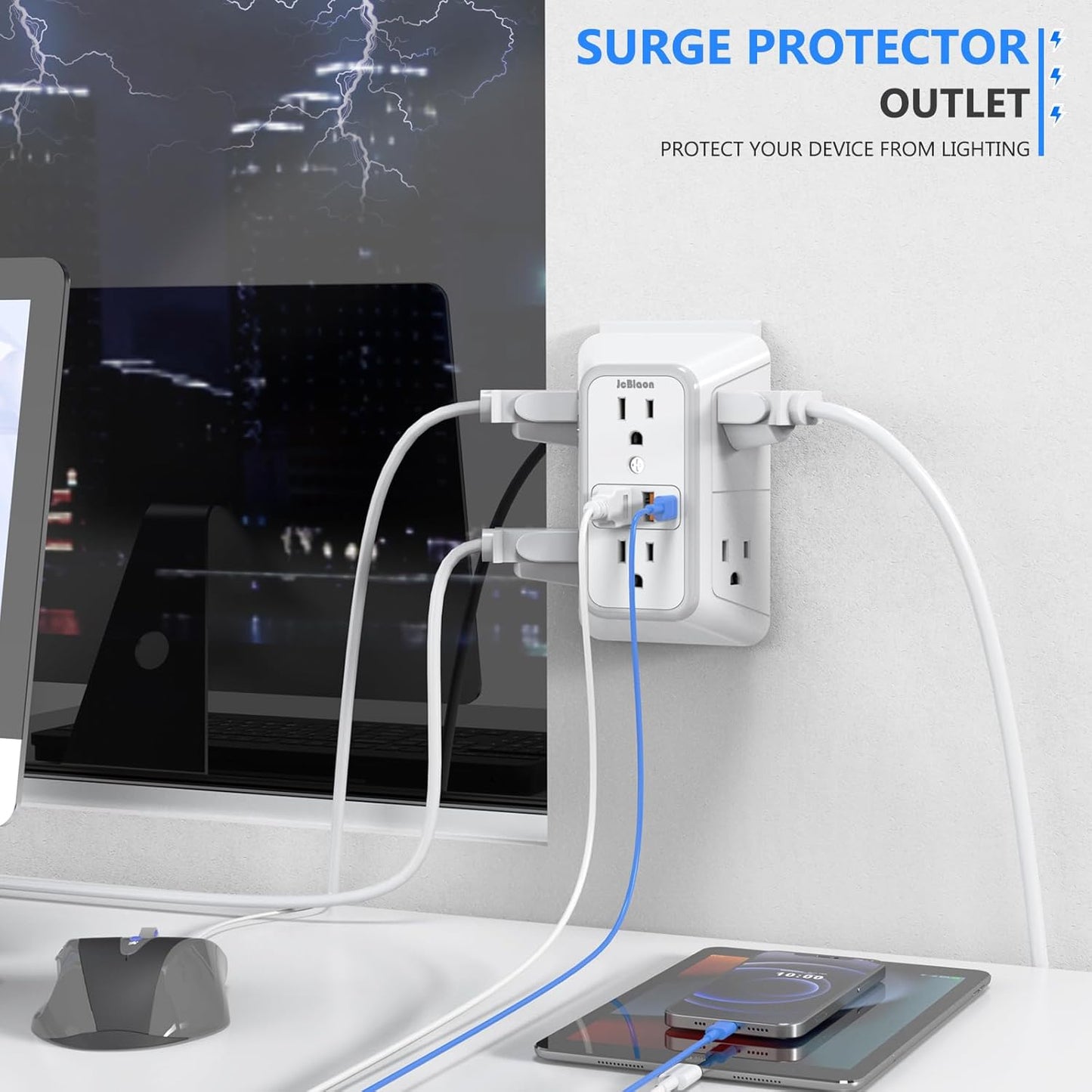 Jcblaon Outlet Extender Surge Protector