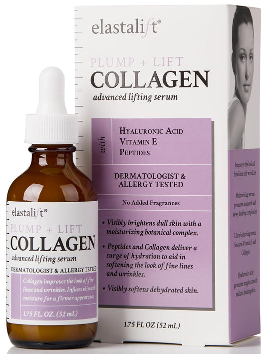 Elastalift Collagen Serum for Face | Collagen Face Serum for Skin Tightening Helps Lift, Plump, & Firm Sagging Skin | Serums for Skin Care | anti Wrinkle Boost, Fragrance Free, 1.75 Fl Oz